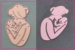 Mutter und Baby -  Stanzschablonen