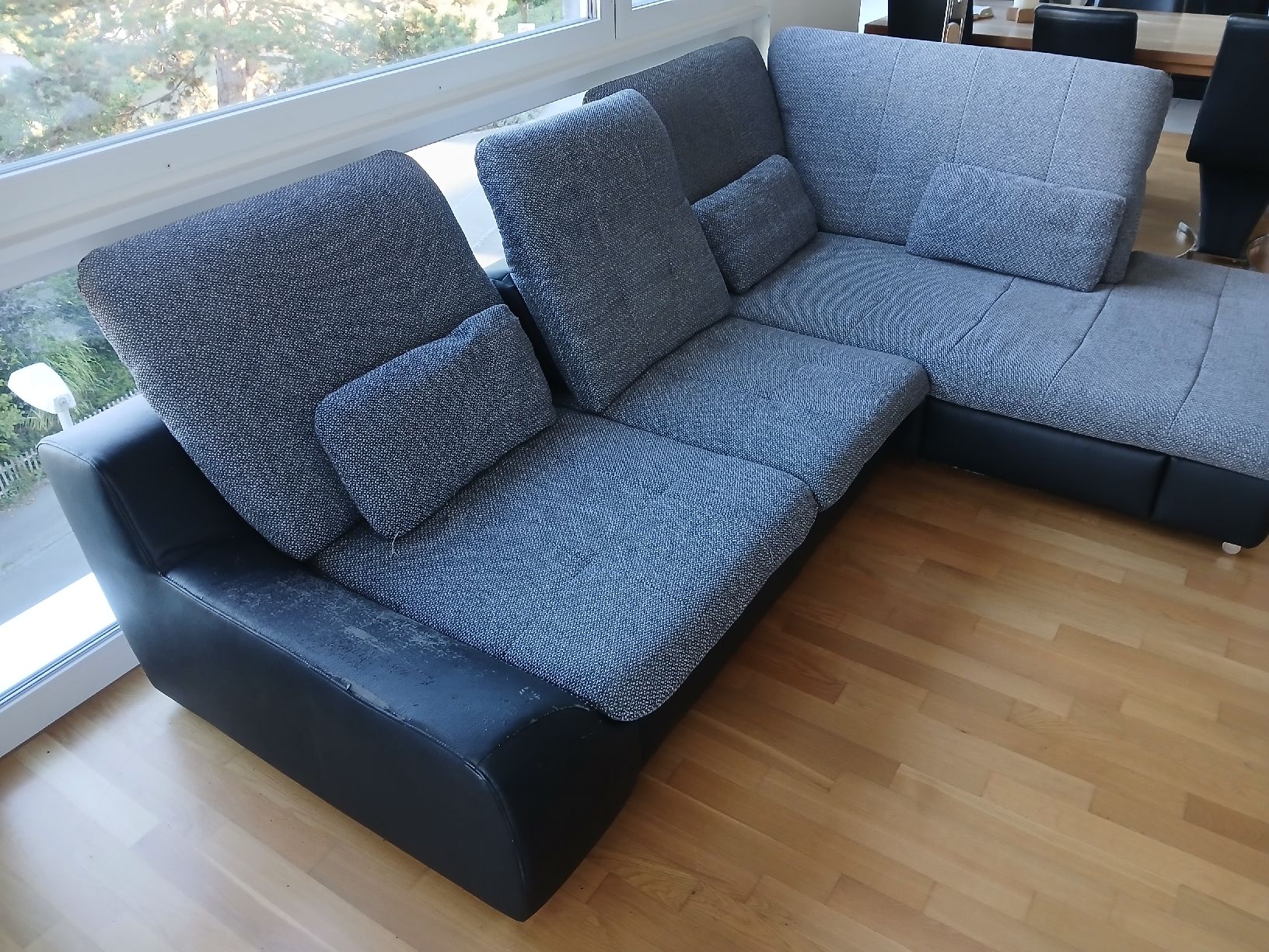 Sofas: Schönes Ecksofa Stoff/Leder – D'occasion à Hohentannen par Tosio6 1