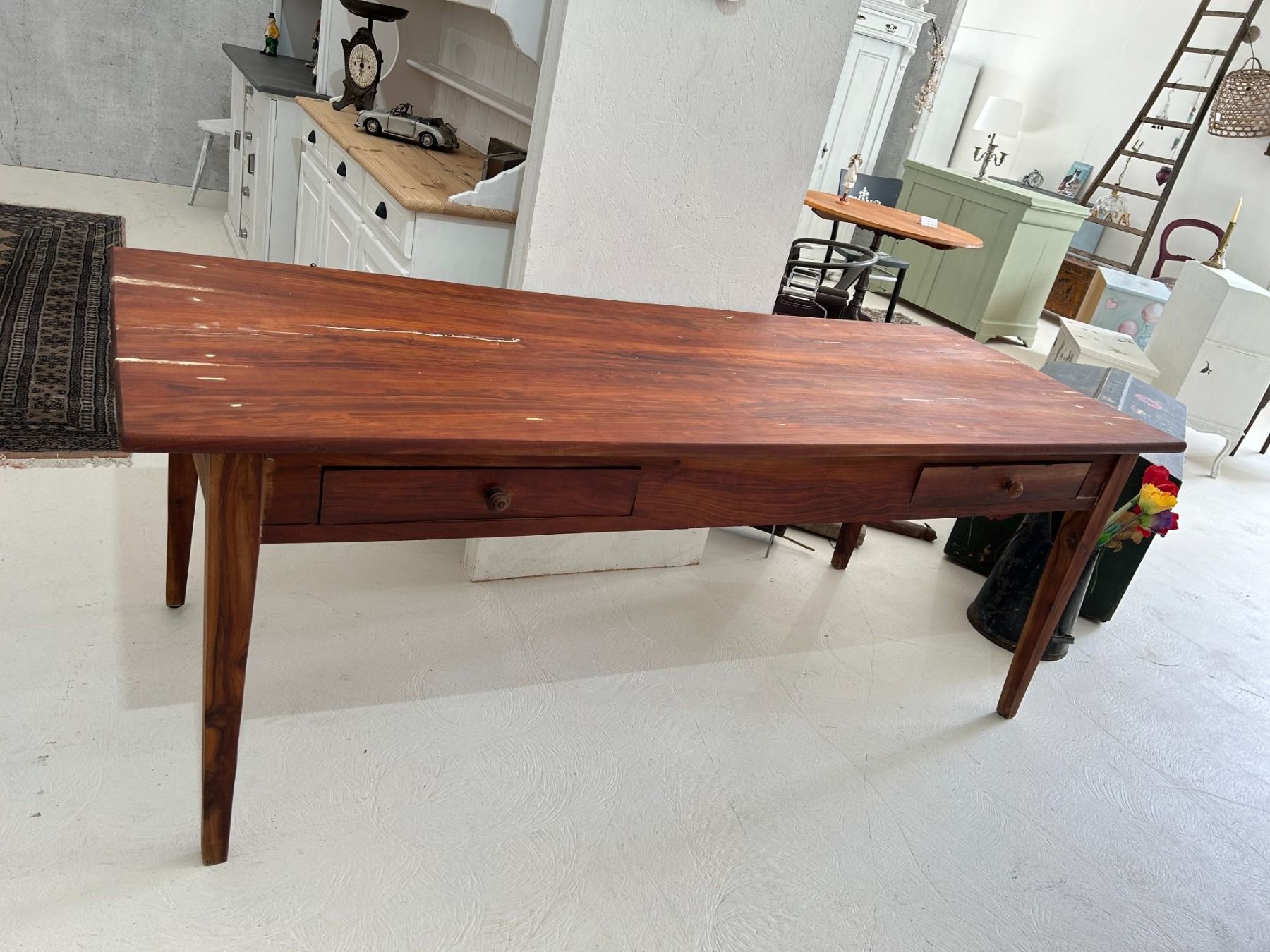 Tavoli: Esstisch Biedermeier Kirschbaum gross Schubladen restauriert – Usato da Dottikon venduto da beni1204