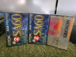 Audiokassetten TDK SA60 2er Pack und Memorex C15 neu