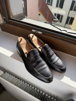 Berluti black leather penny loafers – UK 9