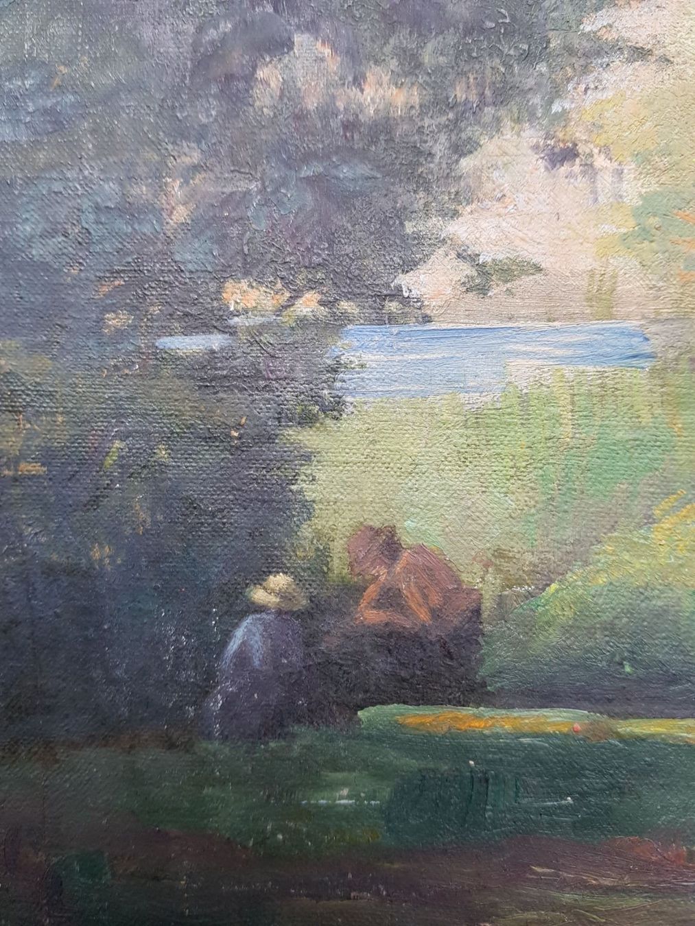 Dipinti: Joli paysage animé école genevoise 19 è. – Usato da Lausanne venduto da leneko 4