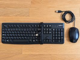 Logitech K120 Tastatur (CH-Layout) + Cherry Gentix USB-Maus