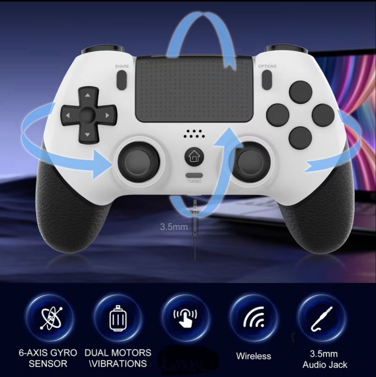 Controller: Wireless Controller für PS4 / PS4 Pro / PS4 Slim – Hall Effe – Nuovo (secondo la descrizione) da Allschwil venduto da leo_8q8x 6