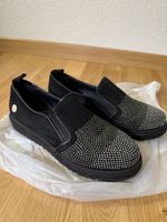 Schwarze MAMMAMIA Slipper, Gr. 37, neuwertig, Glitzer 💎