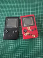 Nintendo Game Boy Pocket Red and Black 2x consoles