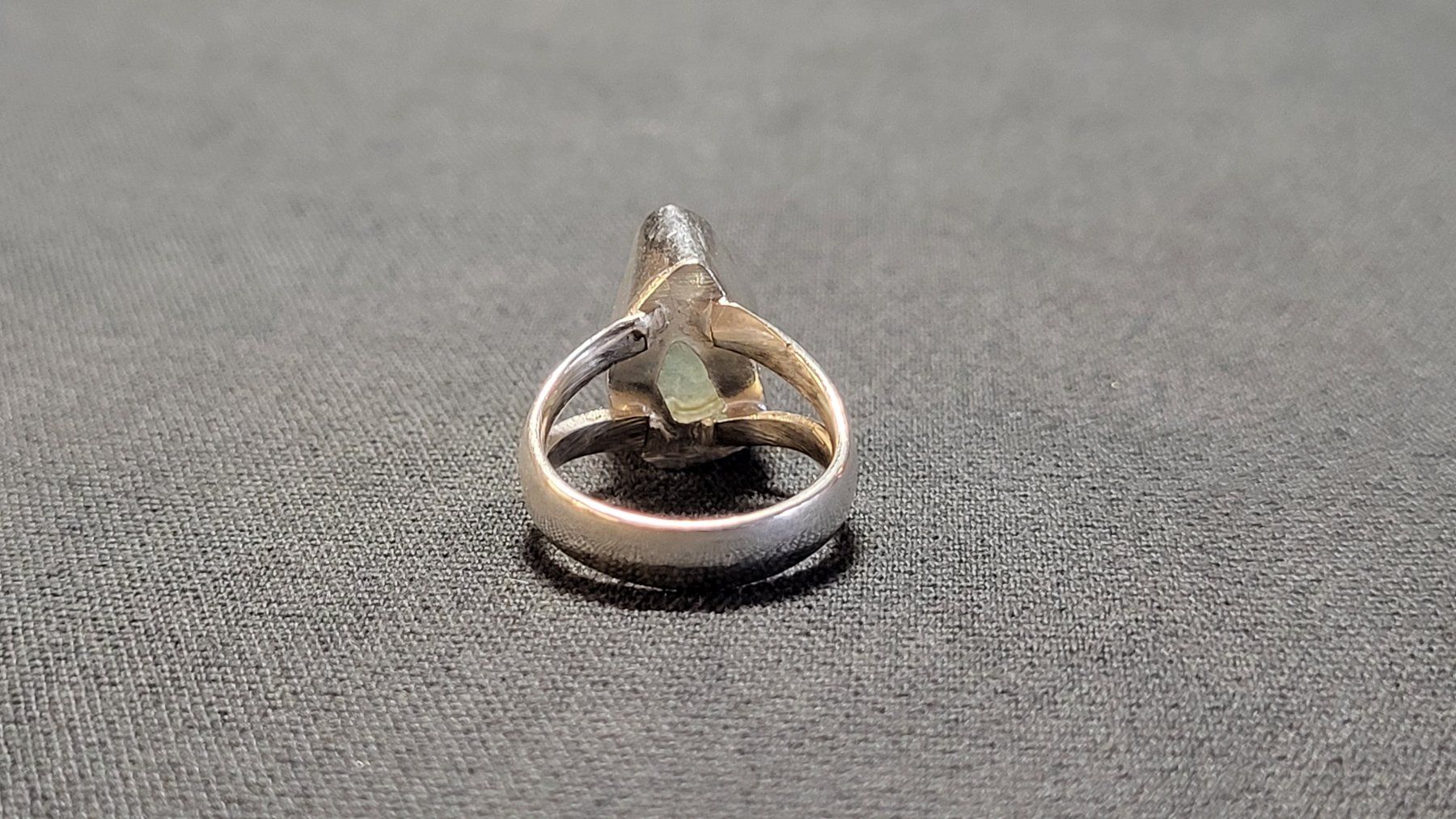 Anelli: Silber-Ring mit ungeschliffenem Stein – Usato da Basel venduto da spinne02 8