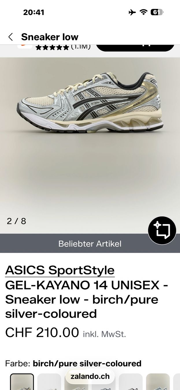 Asics Scarpe da uomo: ASICS Gel 42.5 Silver Gold – Usato da Vevey venduto da ledidream 8