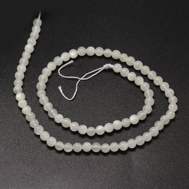 Edelsteine: Mondstein natürlich 5mm,  1 Strang – Neu und originalverpackt aus Alpnachstad von perlengaby 1