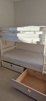 Hochbett/Stockbett/Jugendbett/Kinderbett weiss Massivholz