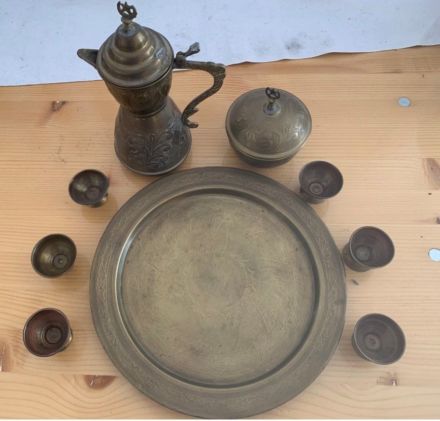 Set di piatti: Orientales altes Tunesisches Messing Service evtl.versilbert – Usato da Mumpf venduto da dadaboygugu 1