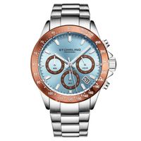 🇺🇸 Herrenuhr ®STÜHRLING NEW YORK Chronograph Hellblau NEU