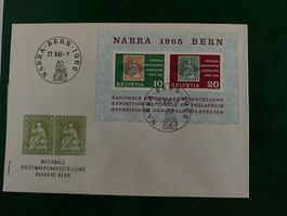 Ersttagsbrief NABRA 1965 Bern Schweiz gestempelt 27.8.65