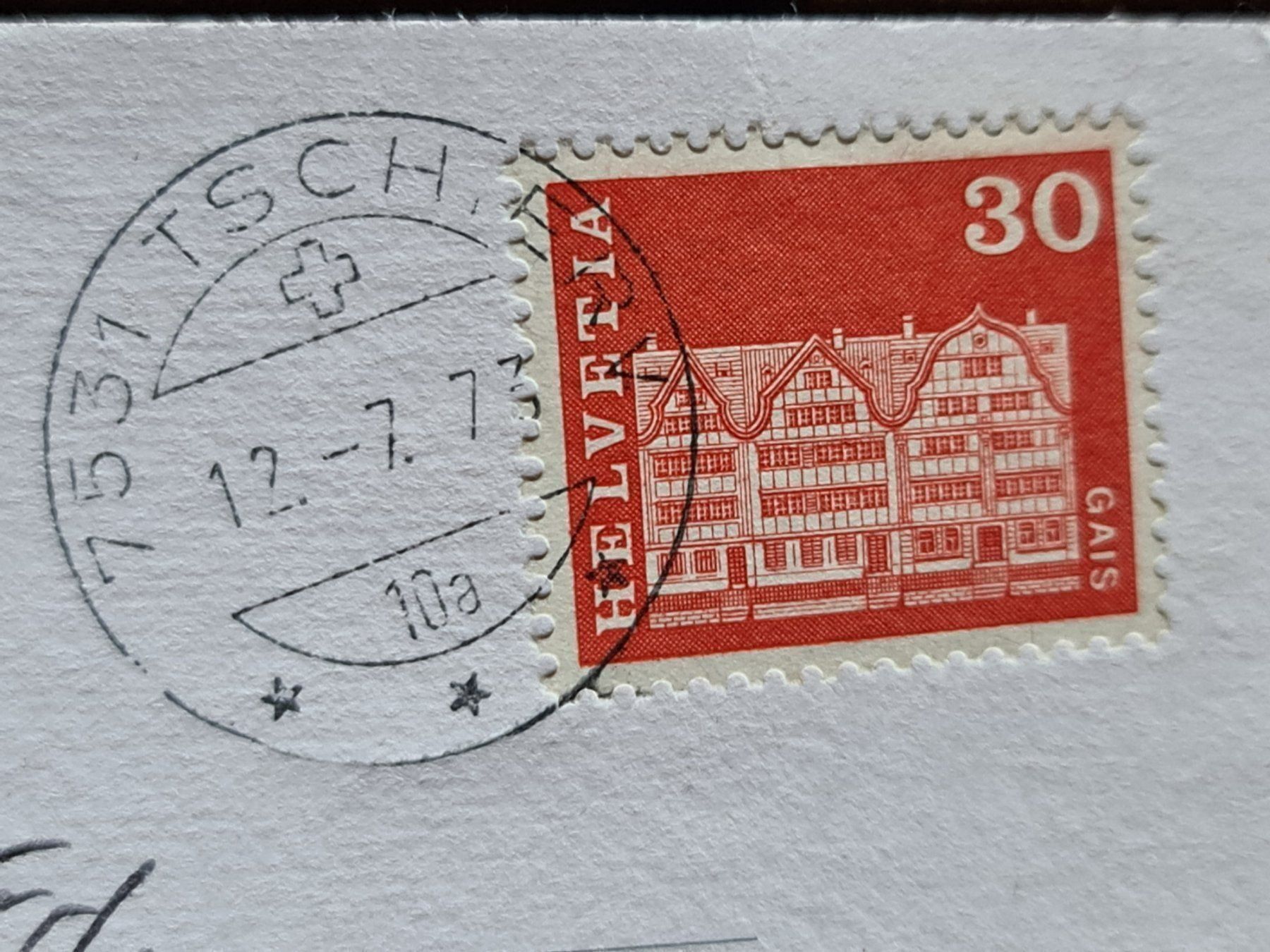 Cartoline postali: Ansichtskarte Tschierv 1973 – Usato da Dintikon venduto da Vexi 1