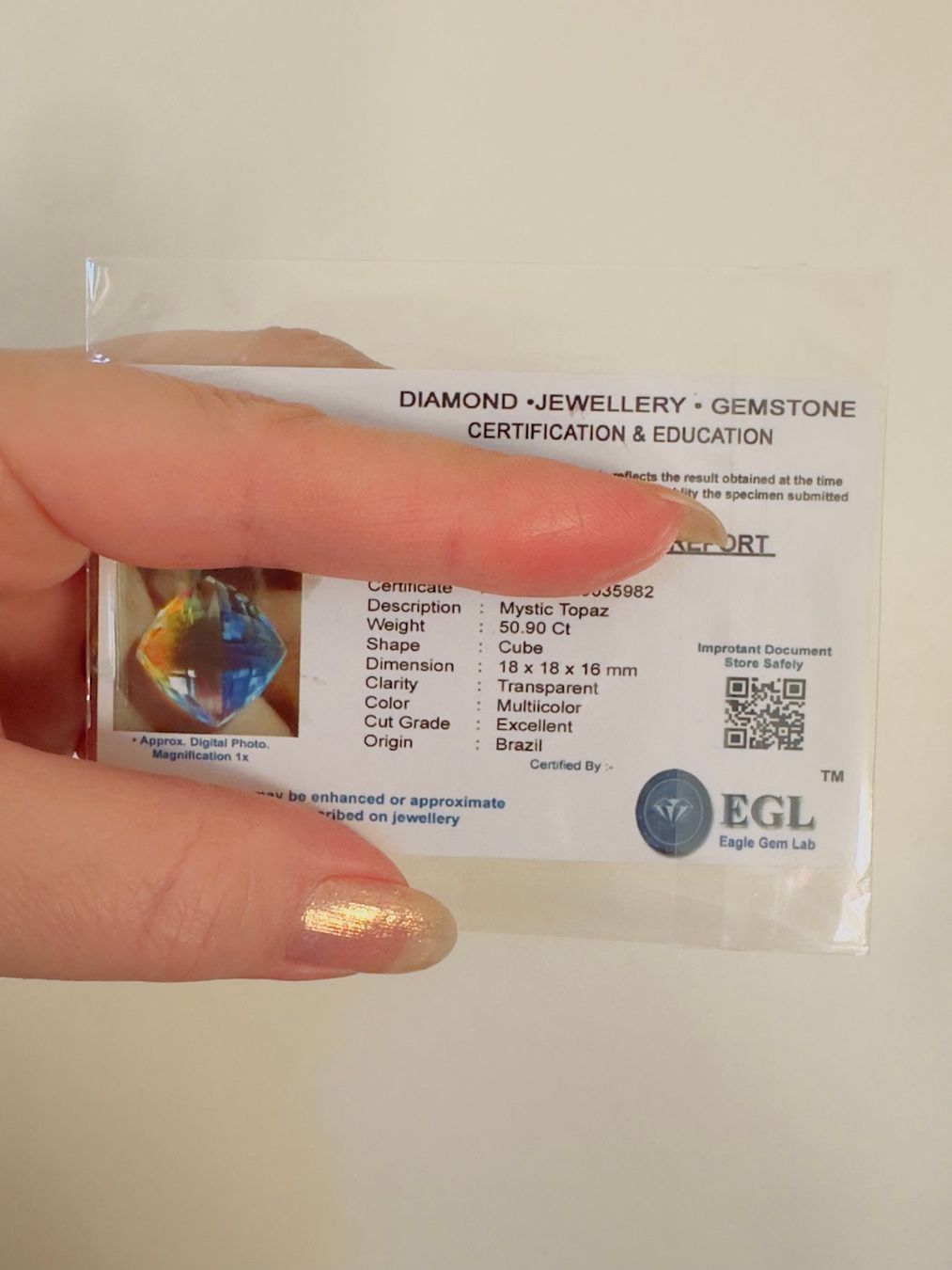 Pietre preziose: 49 Ct Mystic Certified – Nuovo e nell'imballaggio originale da Genève venduto da AWWA 9