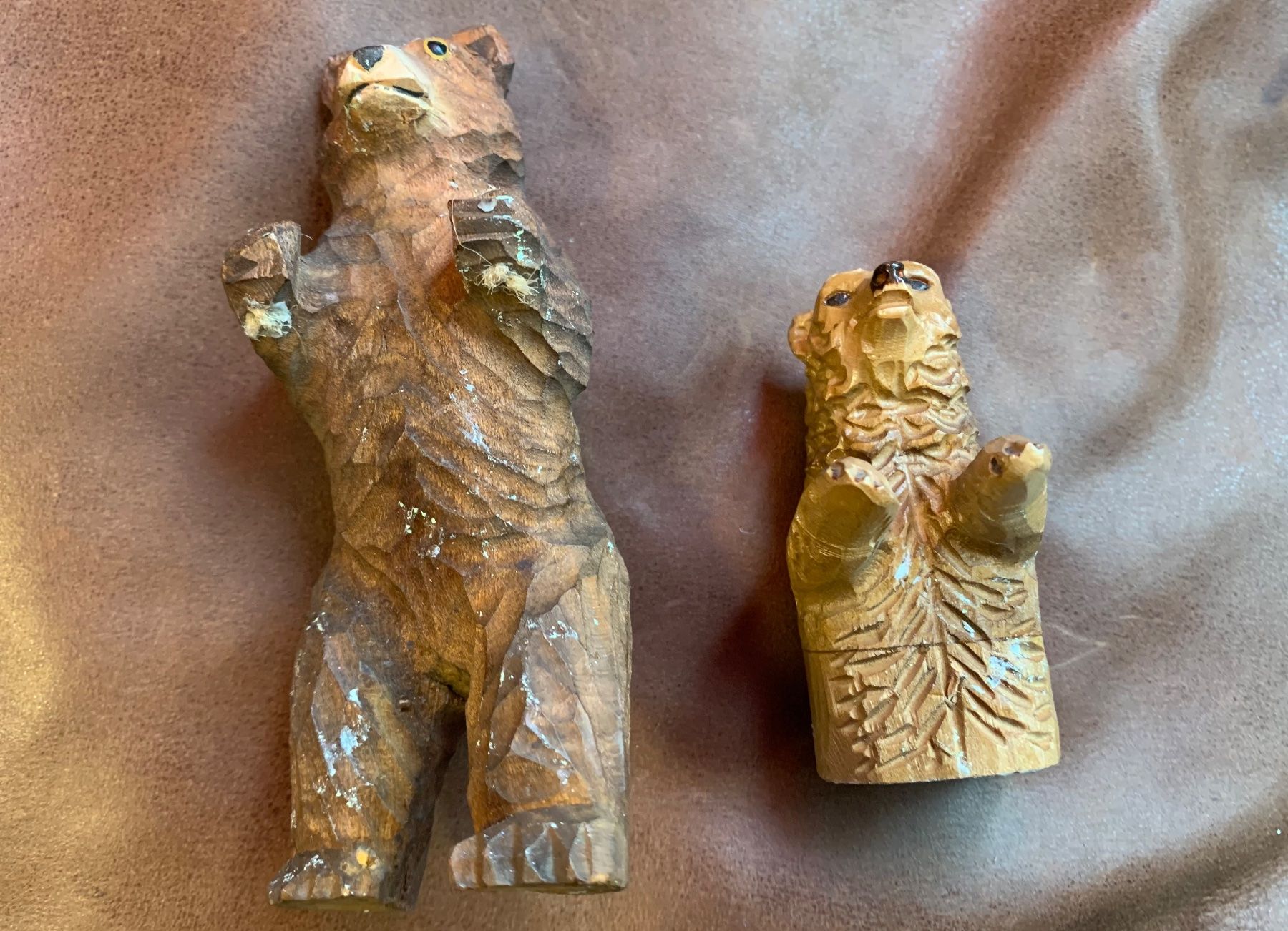 Figuren: 2 Holz-Bären, Brienz, geschnitzt, Krippe – Gebraucht aus Kloten von petrol5555 3
