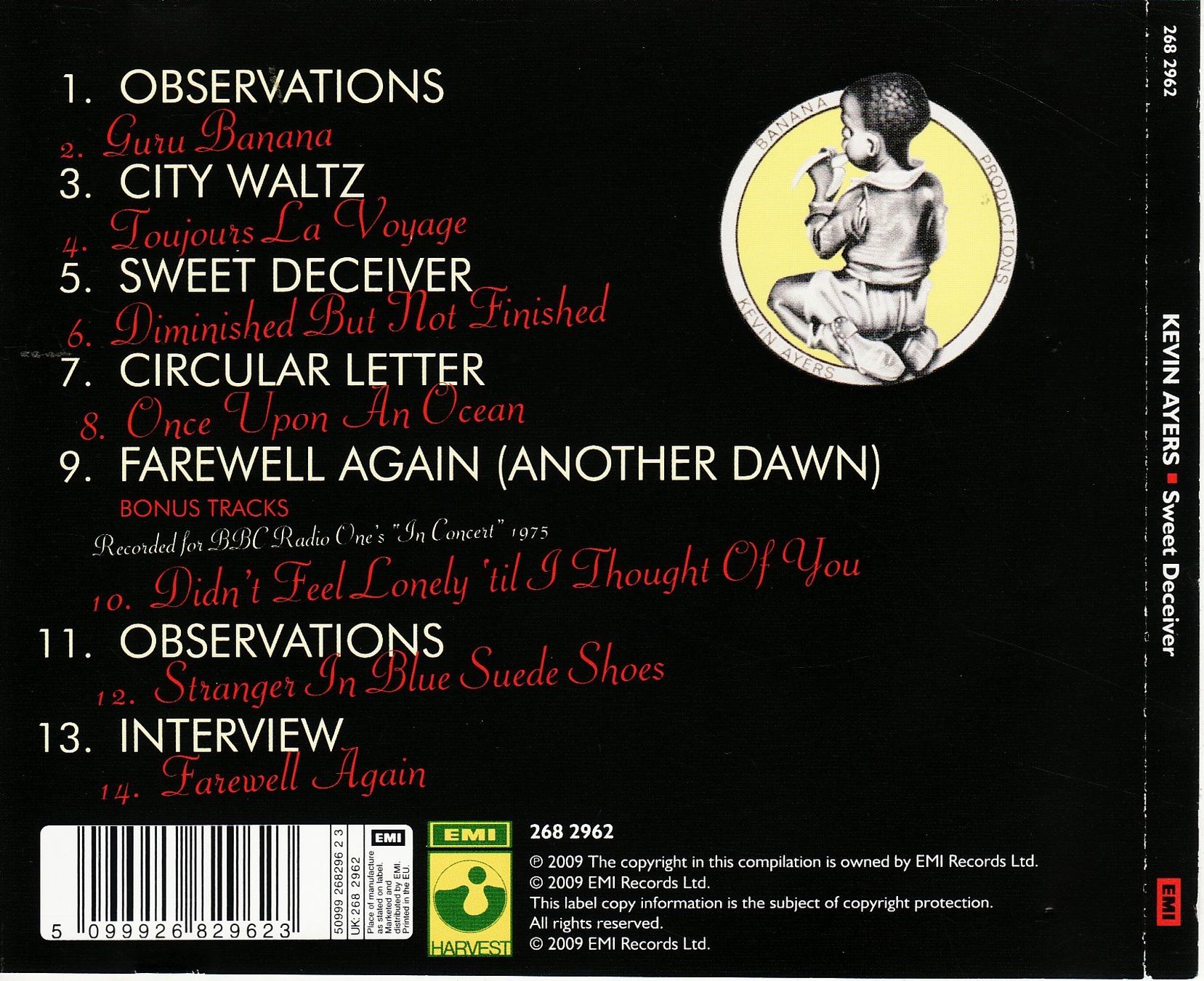 CDs: Kevin Ayers – Sweet Deceiver – Gebraucht aus Boussens von catfood01 1