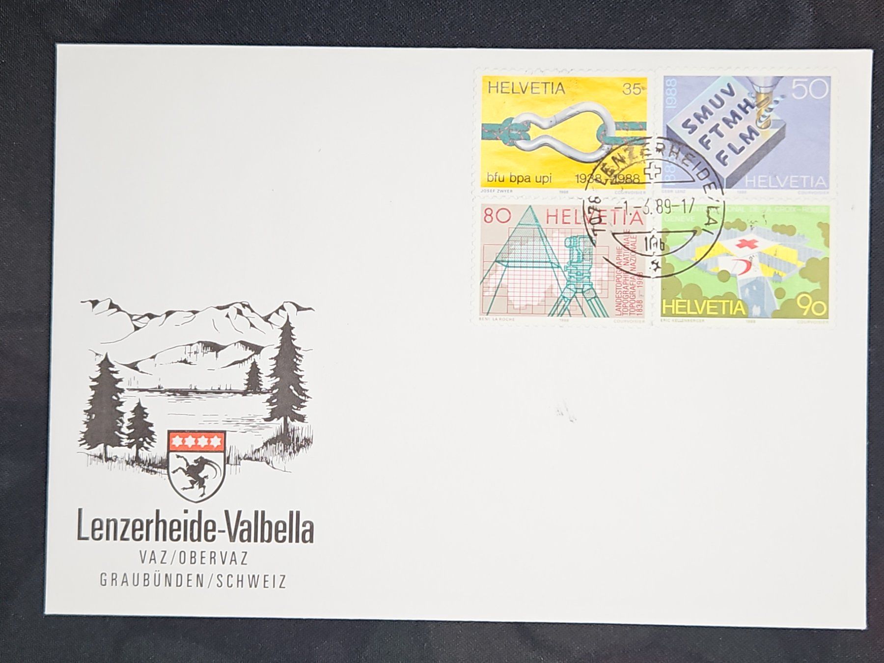 Tutti i francobolli: CL23 Enveloppe + Timbre Suisse 1989 – Usato da Cousset venduto da Patrick_Collections