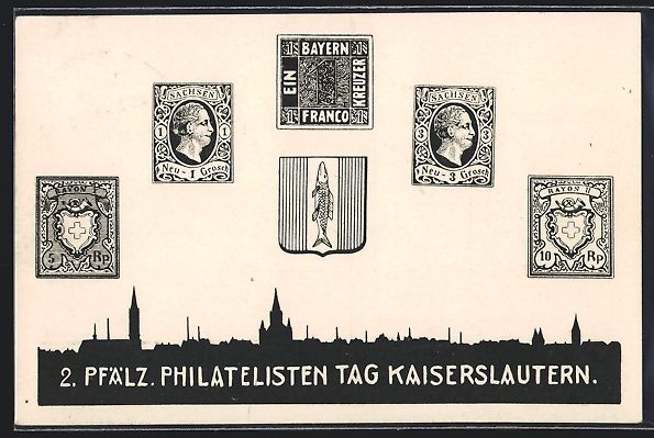 Cartoline postali: Kaiserslautern, 2. Pfälz. Philatelisten – Usato da Berlin venduto da bartko-reher