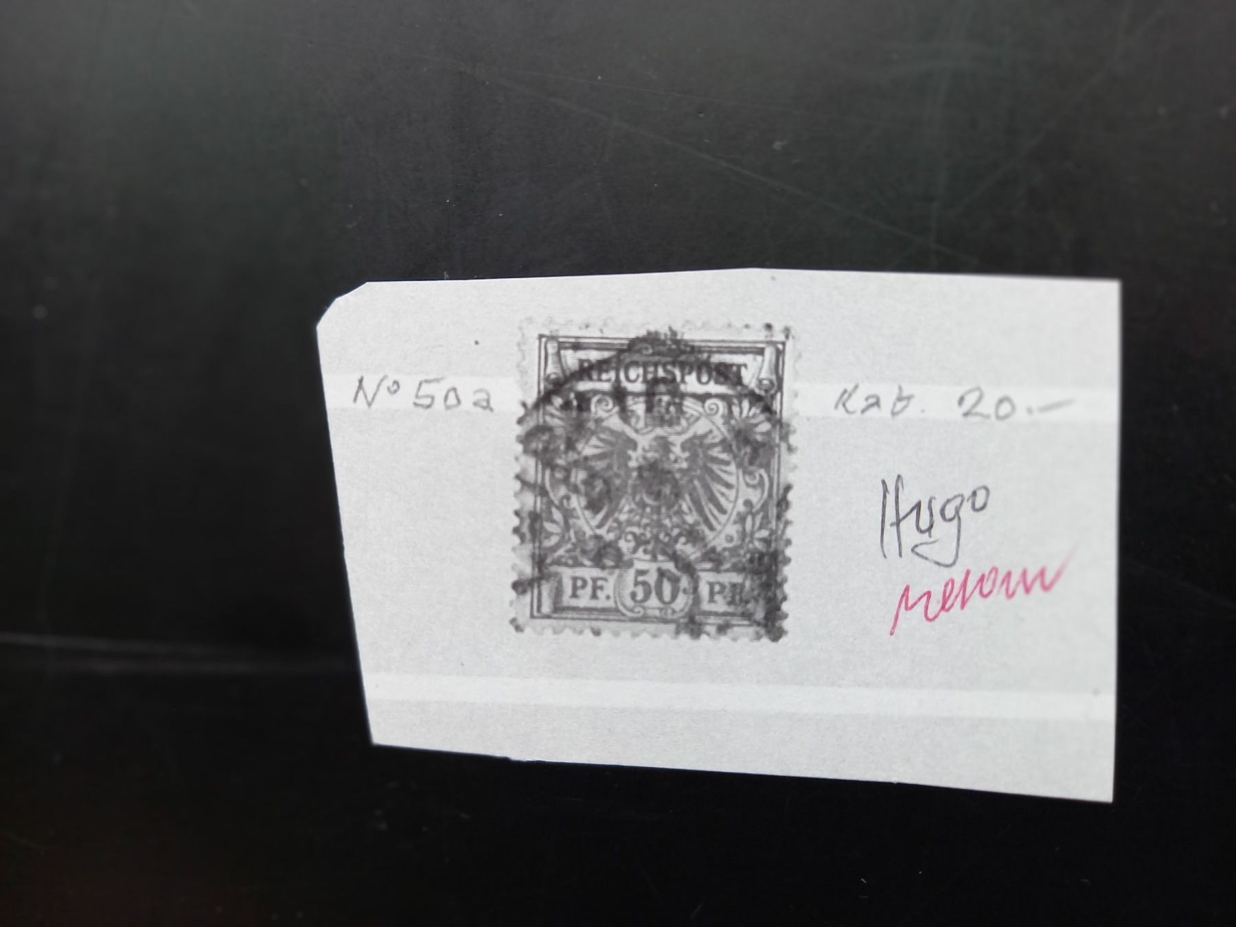 Alle Briefmarken: Briefmarke Reichspost 50 Pf. – Gebraucht aus Herzogenbuchsee von Herkules9