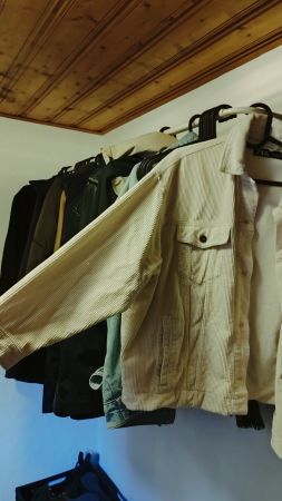 Cord Jacke Zara beige gerippt Gr. L