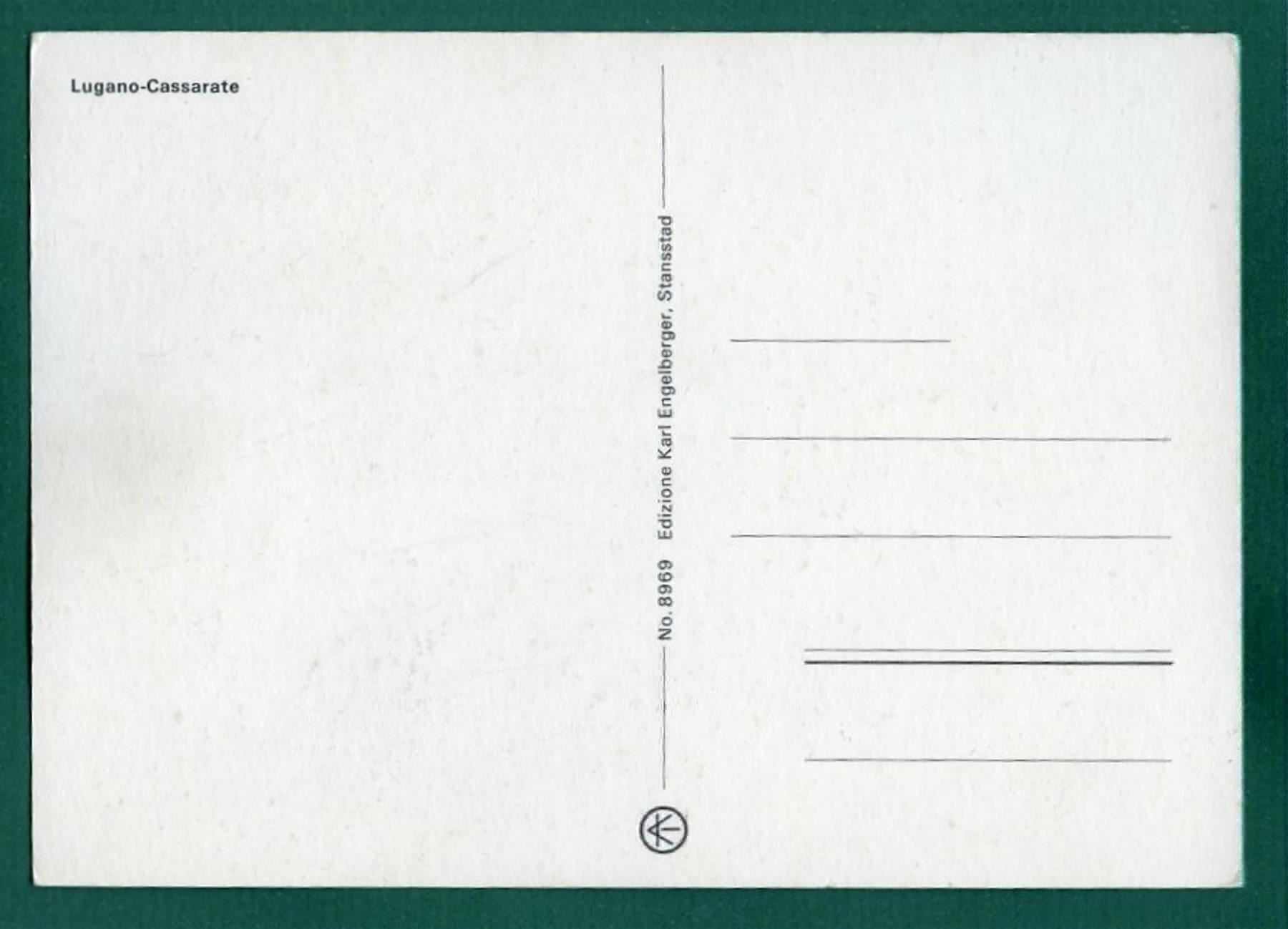 Cartoline postali: Lugano-Cassarate, ungelaufen, Grossformat, ca. 1972 – Usato da Sargans venduto da Hausi1951 1