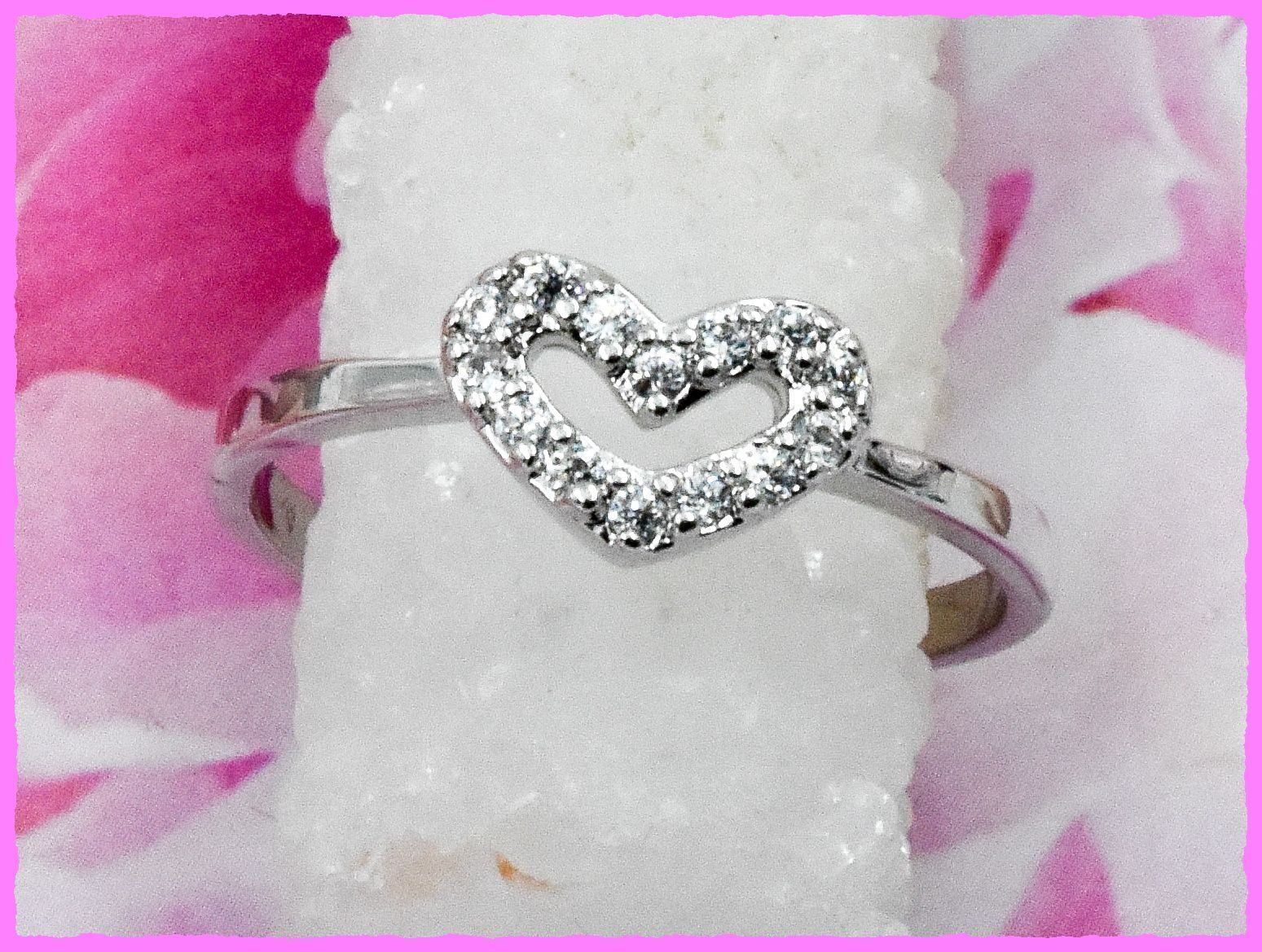 Anelli: Bezaubernder Herz Ring mit Zirkonia – Nuovo e nell'imballaggio originale da Oberglatt ZH venduto da Diamond-Girl 5