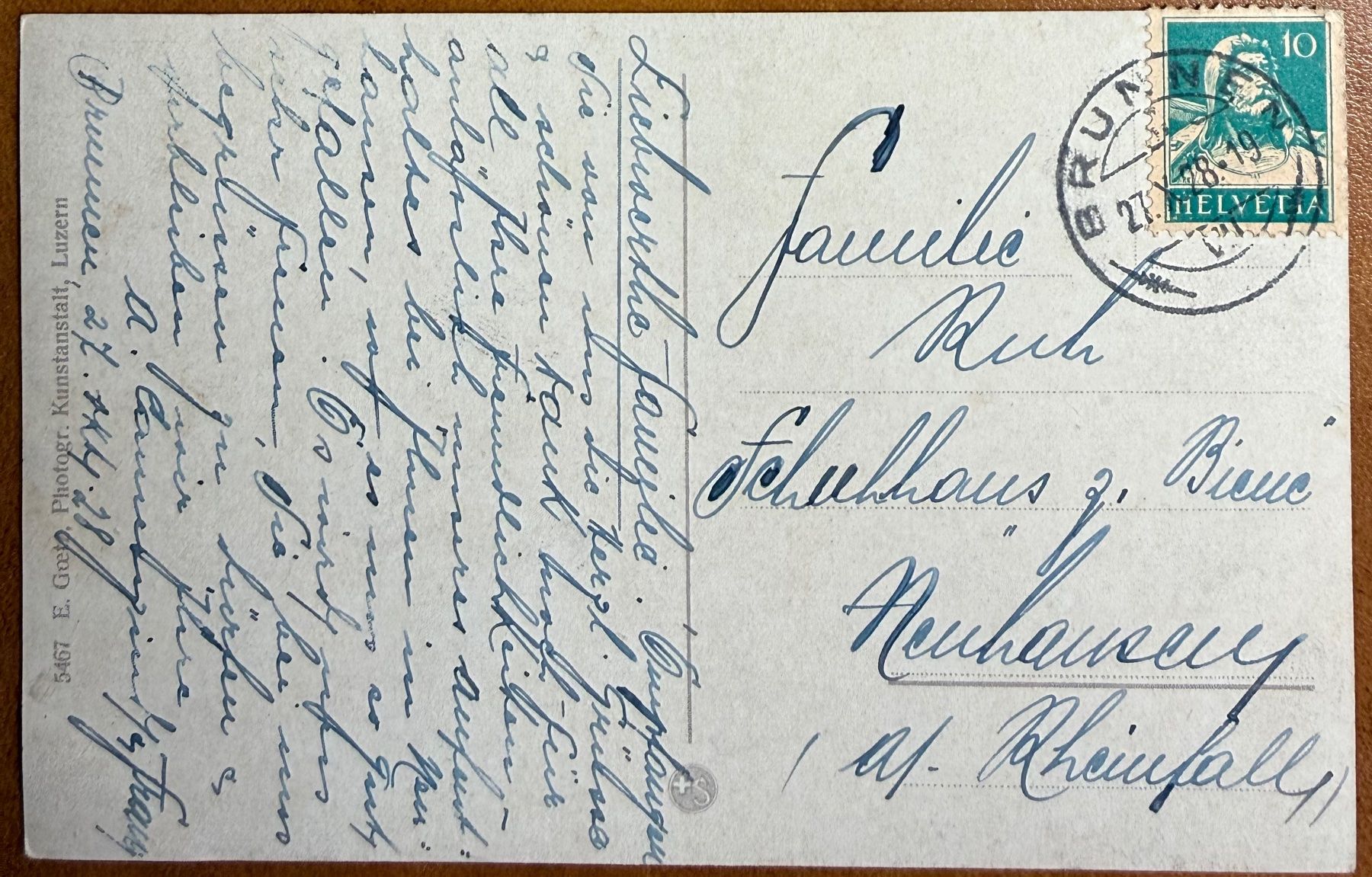 Cartoline postali: Brunnen - Dampfschiff 1928 – Usato da Lutry venduto da Ediego 1