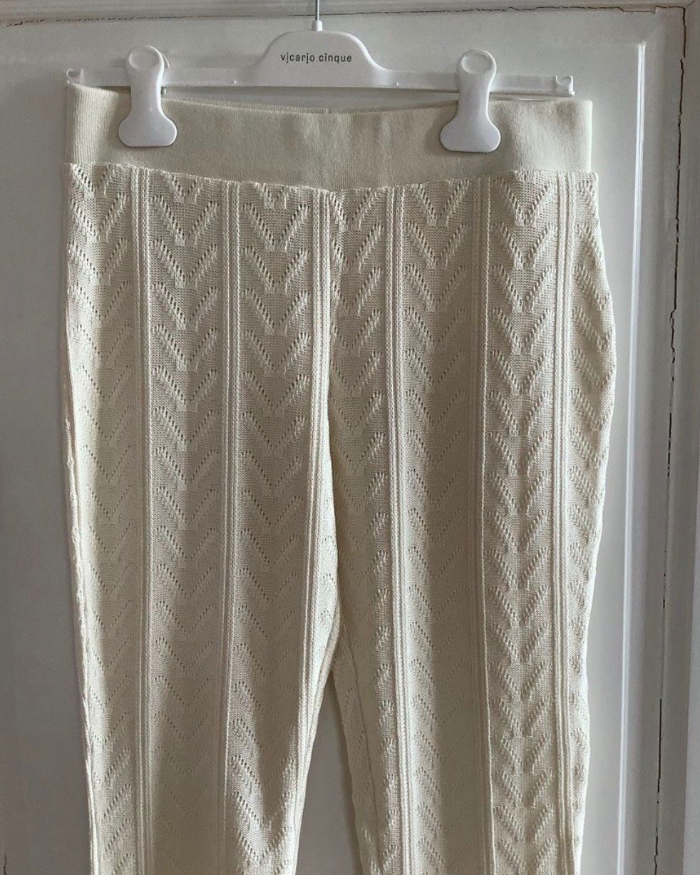 Zara Hosen: Strickhose ecru Boho gemustert Zara M – Neu (gemäss Beschreibung) aus Ascona von Buisy81 2
