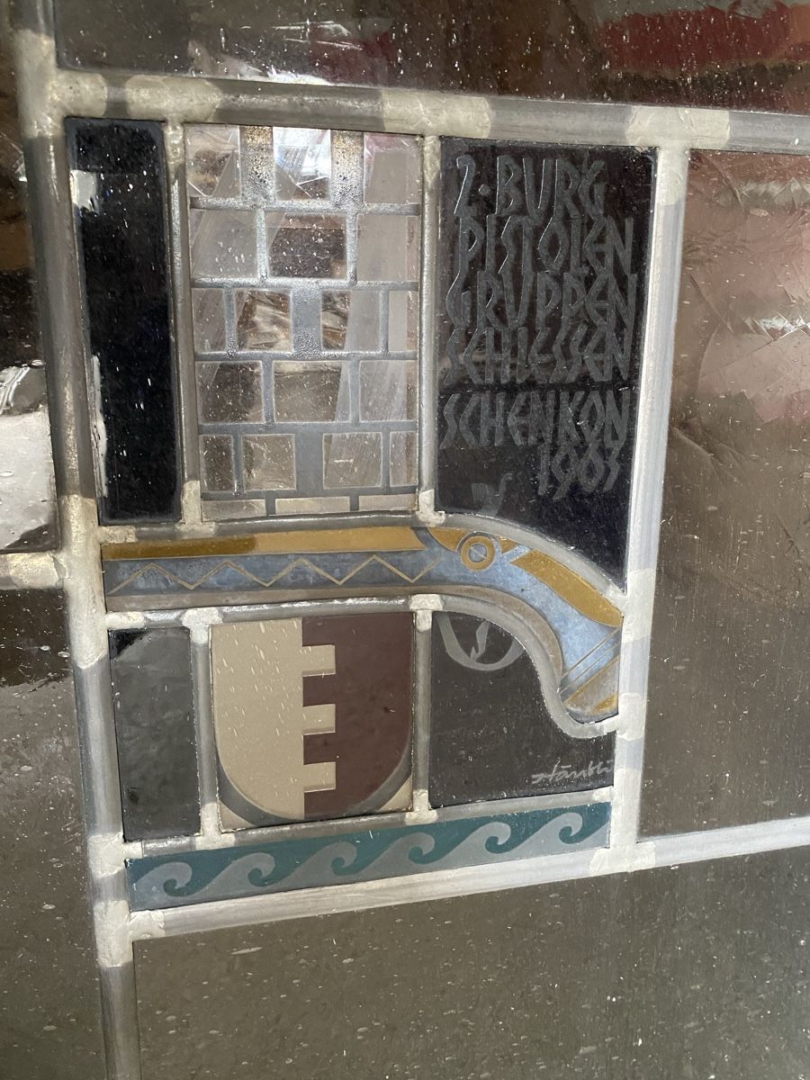 Sonstige Antiquitäten & Kunst: Kunstscheibe Schützen Rapperswil – Gebraucht aus Mosnang von Goldwasser 3