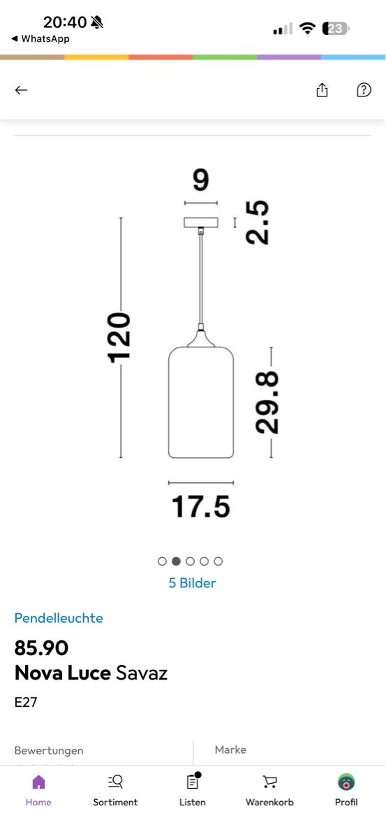 Lampadari & plafoniere: 2 x Nova Luce Pendelleuchte – Usato da Horgen venduto da Fen8800 2