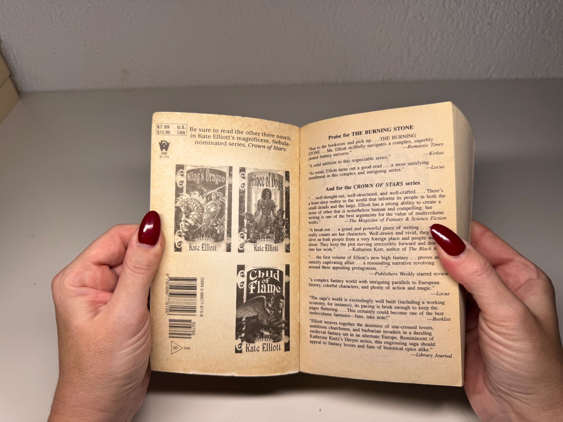 Libri: NOVEL: Kate Elliot, The Burning Stone – Usato da Grosswangen venduto da English_books 2