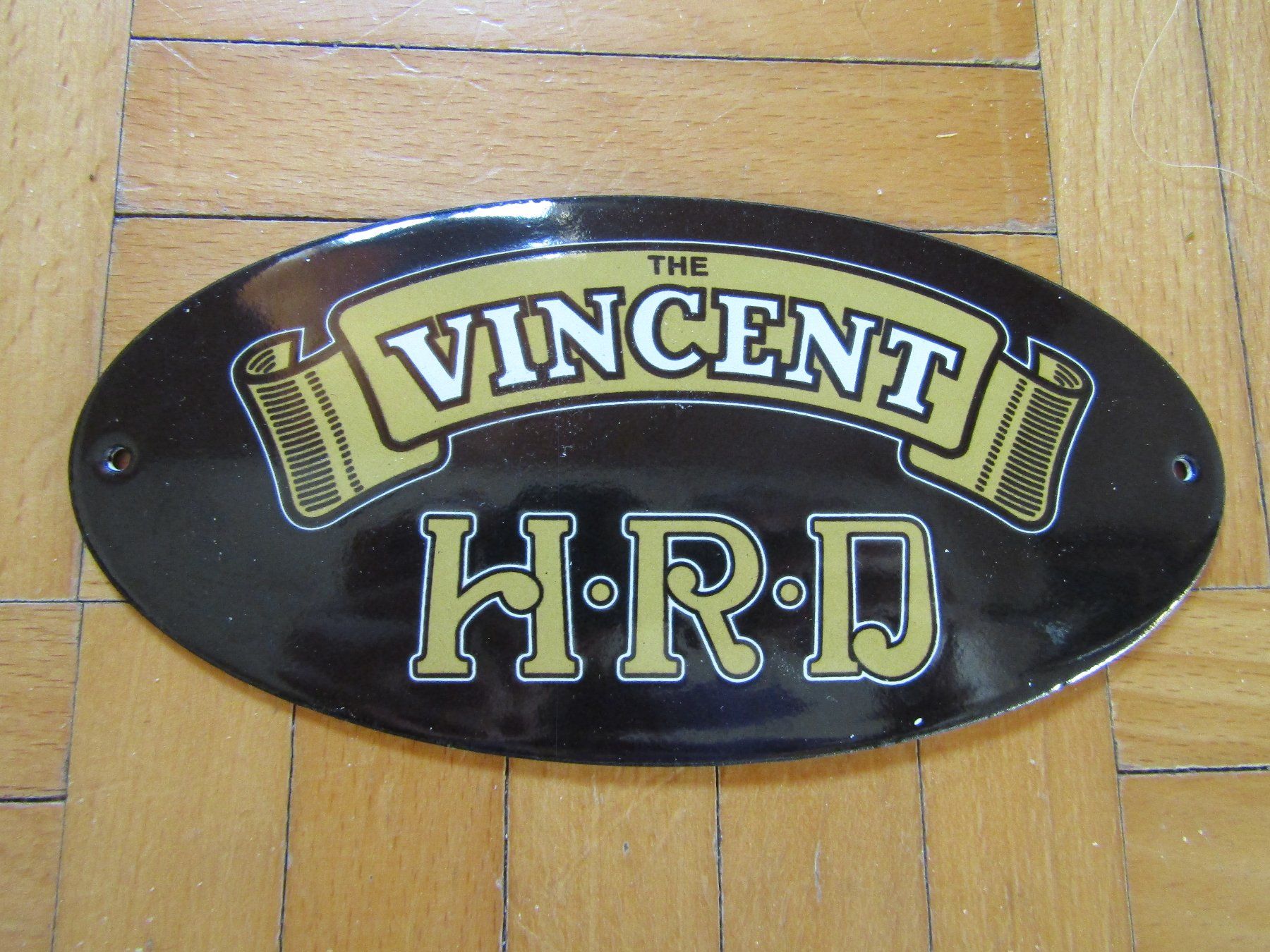 Schilder: Vincent H.R.D Motorrad Emailschild 14 X 7 cm – Neu (gemäss Beschreibung) aus Wädenswil von tome70