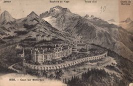 Ansichtskarte Hotel Caux sur Montreux 1921