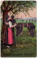 Grusskarte Humor romantisch Militär Feldpost 1914 BAT. 54