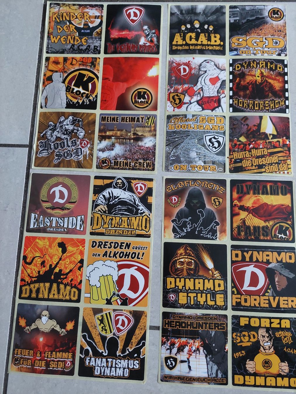 Aufkleber: FAN STICKER 38 STK. - DYNAMO DRESDEN! – Gebraucht aus Spiegel b. Bern von  1