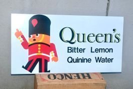 VINTAGE Queen’s Bitter Lemon Metall Werbeschild L 98cm B50cm
