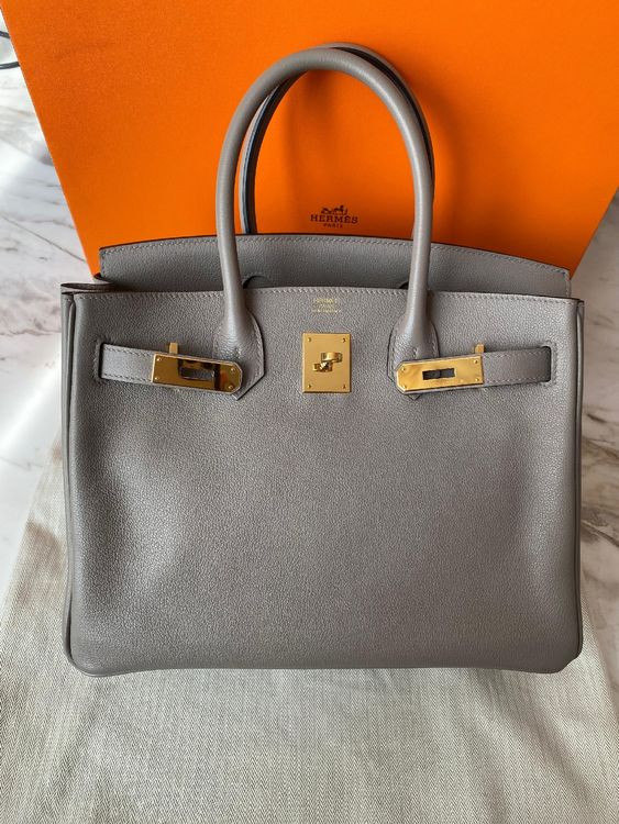 Hermes Birkin 30 Griss Asphalt Novillo Ghw #D (D'occasion) à