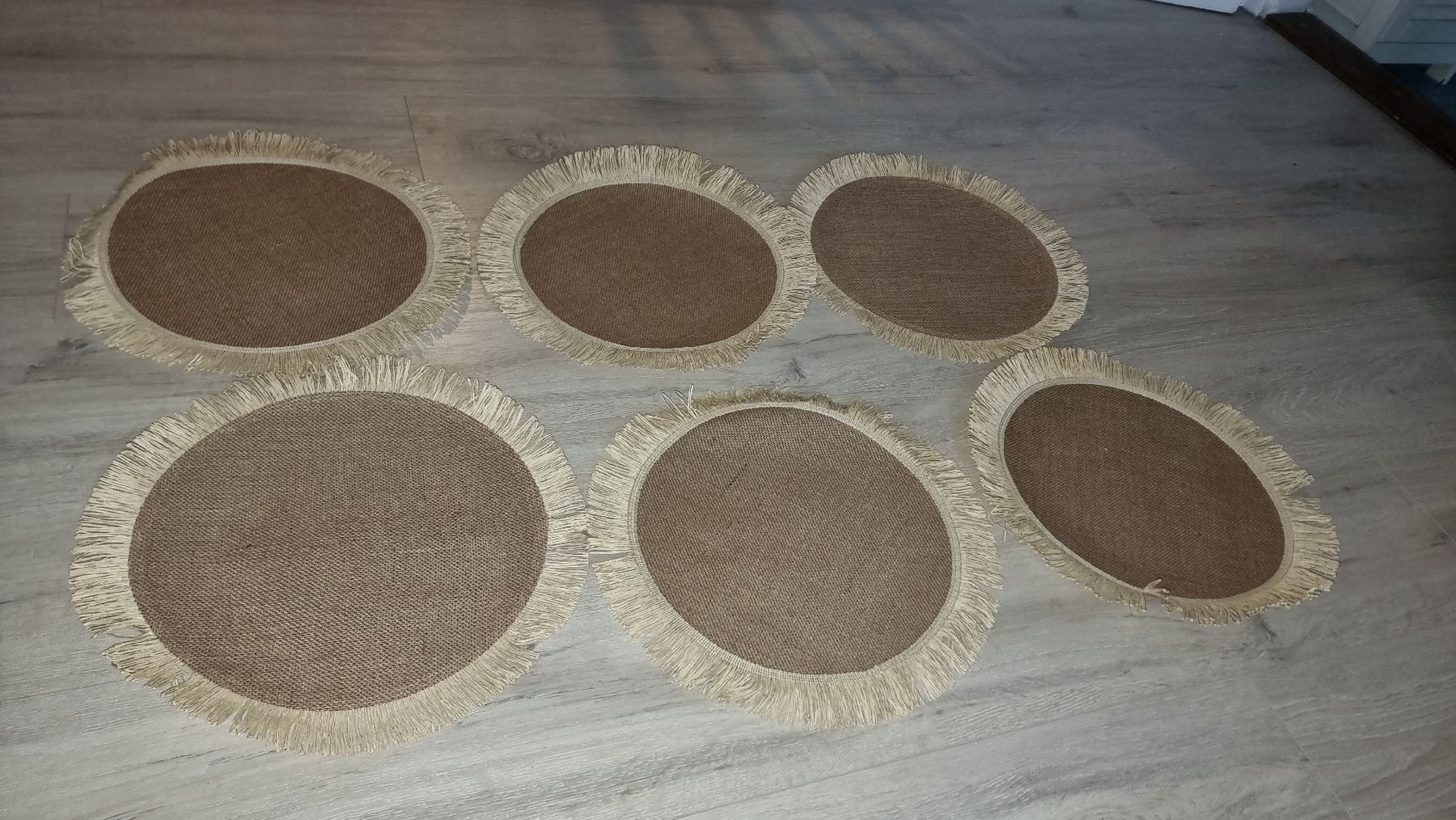 Tischset: 6 neuw runde Jute Tischsets Boho Stil Fransen – Neu (gemäss Beschreibung) aus Wigoltingen von Zuckerfee84
