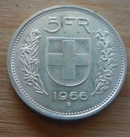 5 Franken 1966, silber