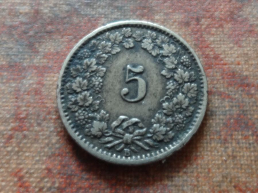 Tutti le monete: 5 Rp. 1873  (B) – Usato da Romanel-sur-Lausanne venduto da Swift13 1