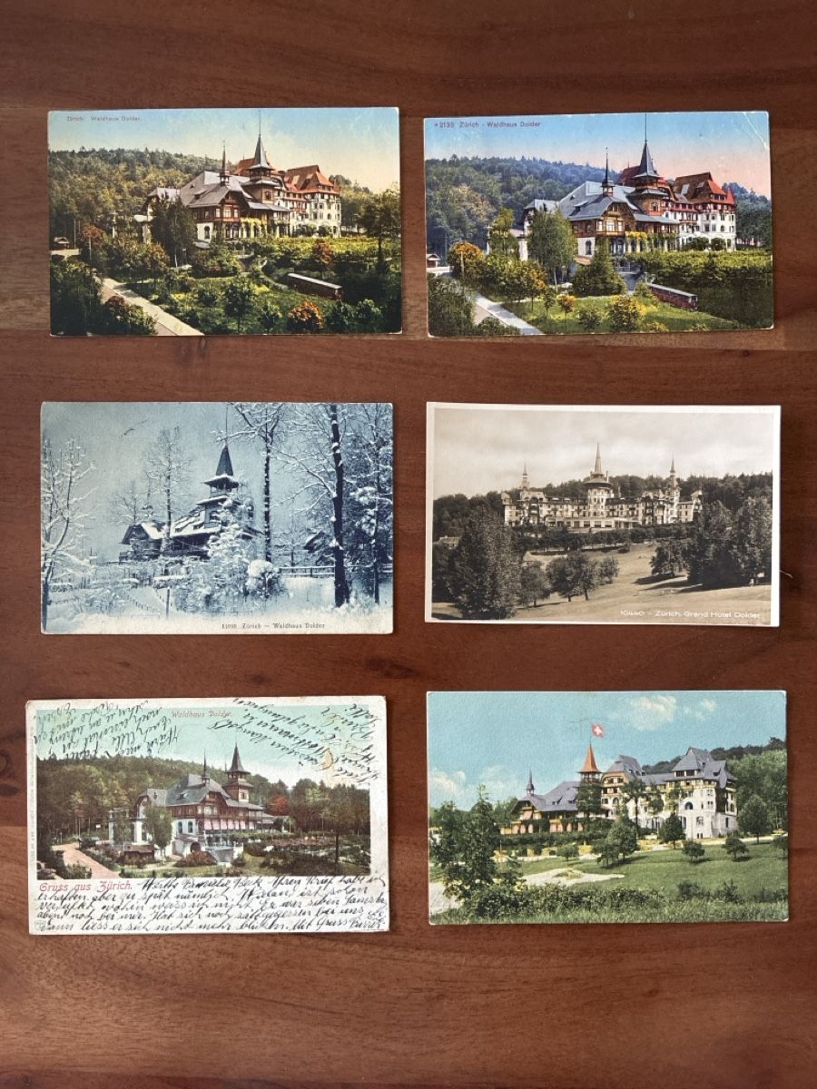 Cartoline postali: 12 Ansichtskarten Schweiz vom Dolder in Zürich  – Usato da Oftringen venduto da Cla.vD.74 2
