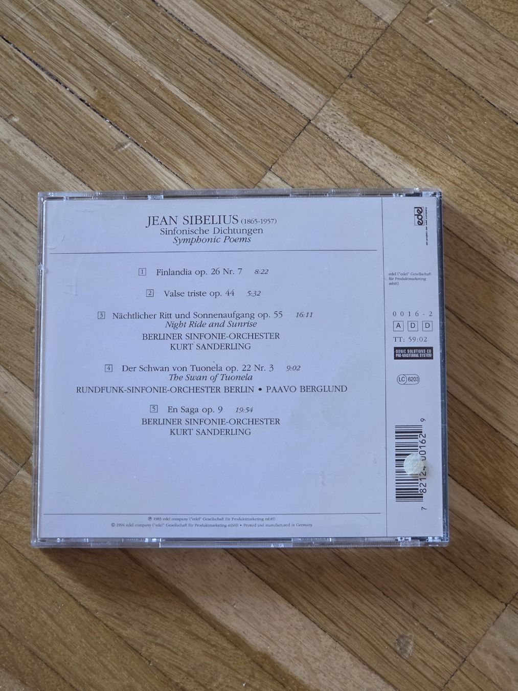 CD: CD: Jean Sibelius Symphonic Poems – Usato da Aesch BL venduto da immon 1