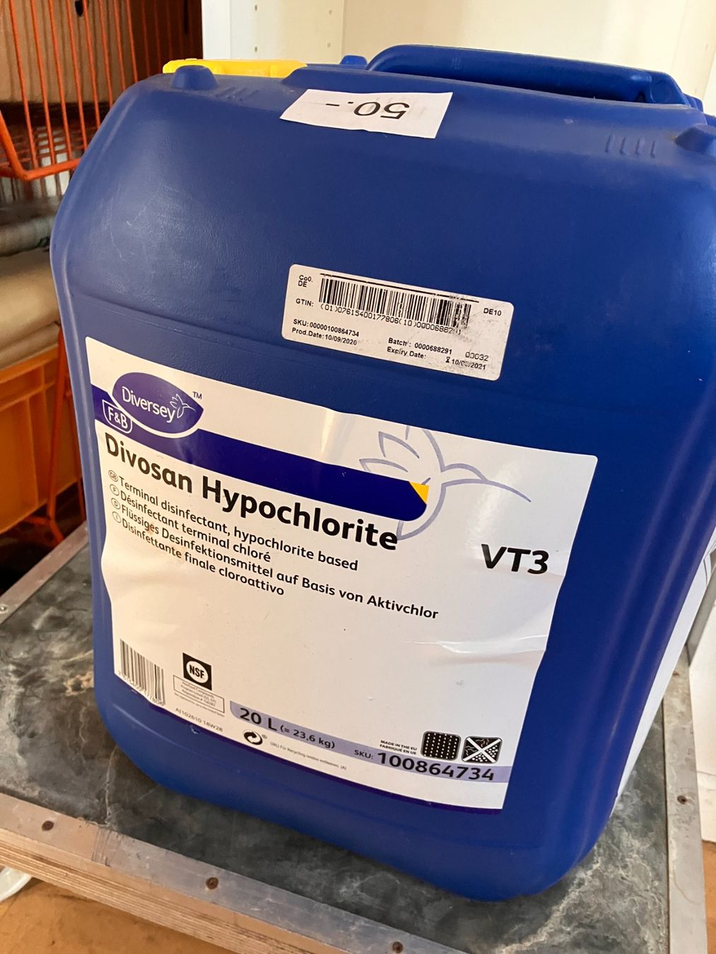 Pulizia & Igiene: 20L Chlorbleichmittel Diversey JD Divosan Hypochlorite – Nuovo e nell'imballaggio originale da Fislisbach venduto da Promo