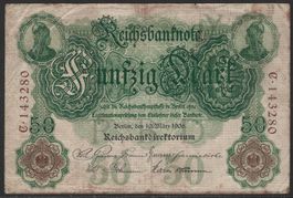 DEUTSCHES REICH - 50 REICHSMARK, BERLIN, 10. MAERZ 1907