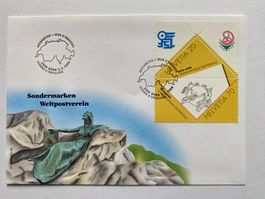 5 FDC Sondermarken Weltpostverein 1999 ET + (Ortsn.)