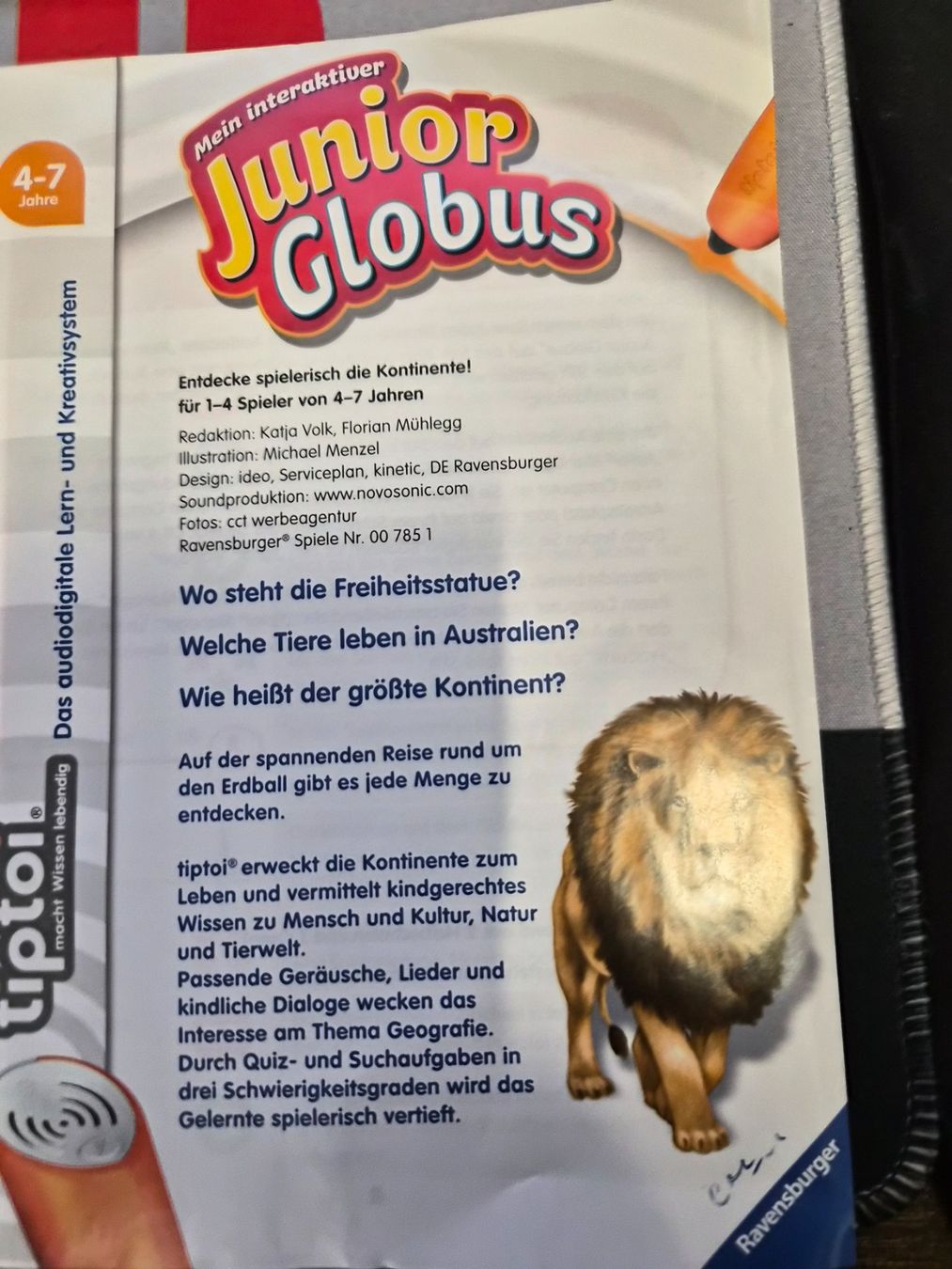 Tiptoi Autres décorations & accessoires: tiptoi Junior Globus interaktiv Ravensburger Lernspiel – D'occasion à Zürich par Joselito0 2