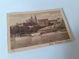 BASEL - RHEINPARTIE und MUENSTER - DAMPFER - 1920