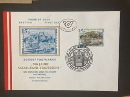 Österreich 1987 illustr. FDC 700 Jahre Stadtrecht Salzburg