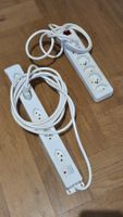 2 x Stromleiste, Stromkabel, weiss, 1.5m, 3.0m
